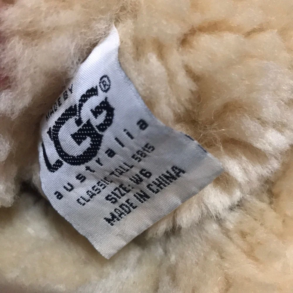 UGG Classic Tall Suede Sherpa Rare Vintage Y2k Sand 6 High Warm Boots Knee Cute